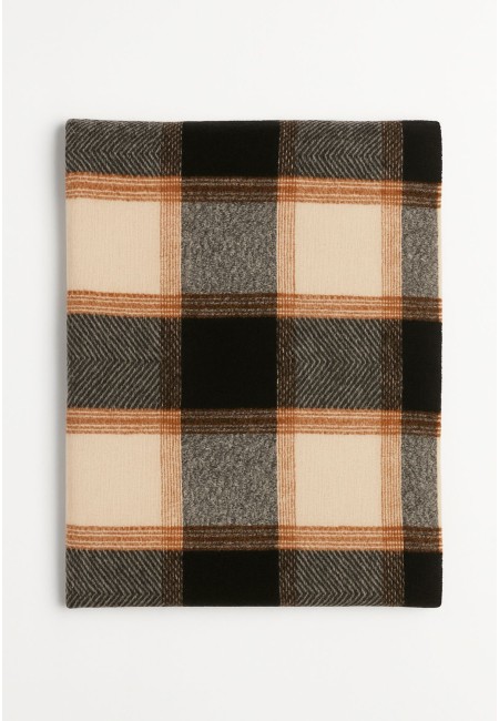 Bufanda cuadros tonos neutros suave y combinable | Bluwer