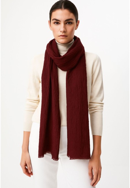 Pañuelo burdeos mezcla lana