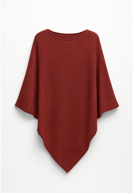 Capa amplia punto grueso vino | Nueva colección | Bluwer