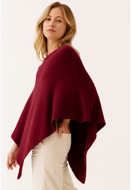 Capa amplia punto grueso vino | Nueva colección | Bluwer