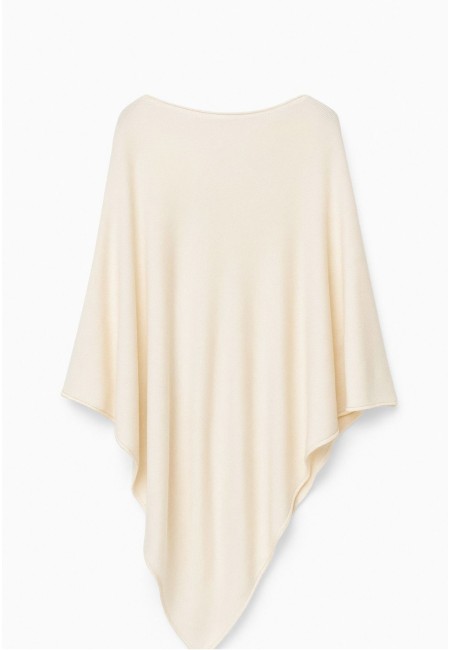 Capa de punto blanco suave y amplia | Bluwer