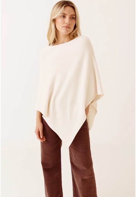 Capa de punto blanco suave y amplia | Bluwer