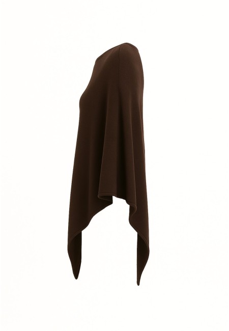Capa marrón oscuro mujer | Punto suave y caída fluida | Bluwer