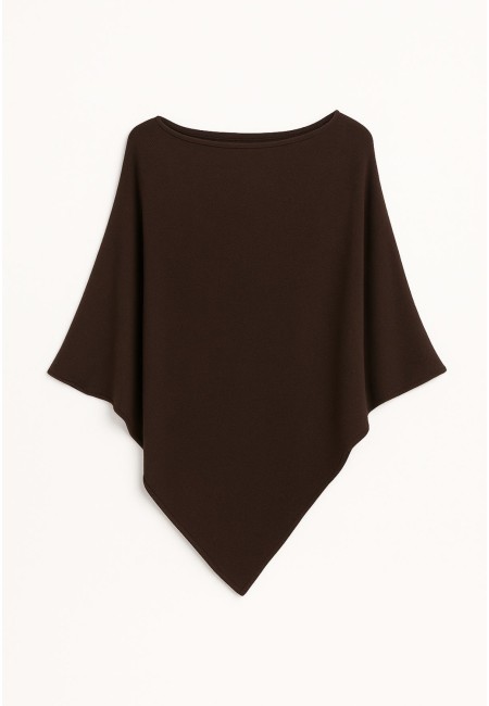 Capa marrón oscuro mujer | Punto suave y caída fluida | Bluwer 2