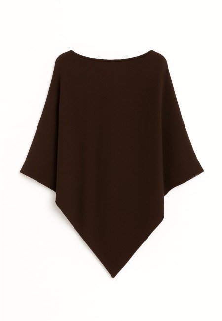 Capa marrón oscuro mujer | Punto suave y caída fluida | Bluwer