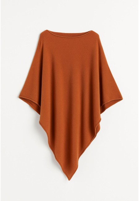 Capa de punto color caldera amplia y favorecedora | Bluwer