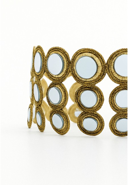 Choker artesanal dorado con espejos en cascada | Bluwer 2