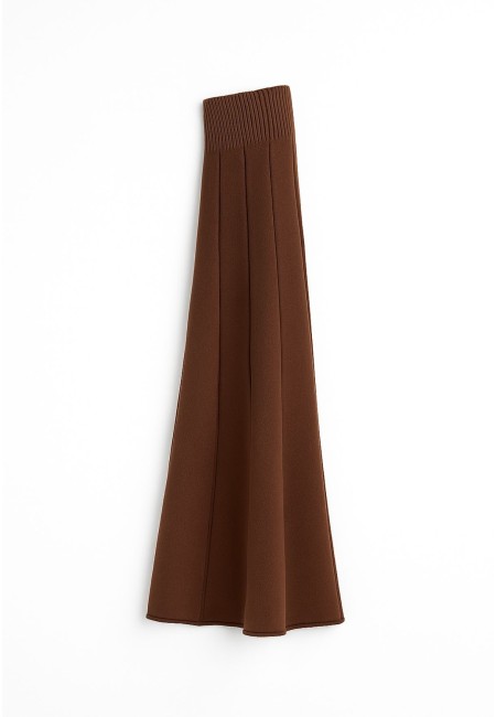 Falda midi punto gris claro 2