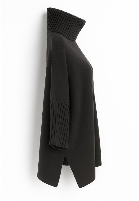 Jersey gris oscuro de punto con manga francesa | Bluwer 2