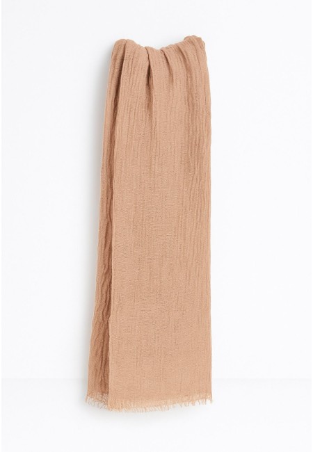 Pañuelo beige de textura arrugada | Bluwer 2