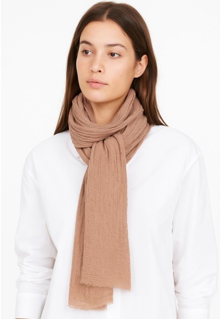 Pañuelo beige de textura arrugada | Bluwer