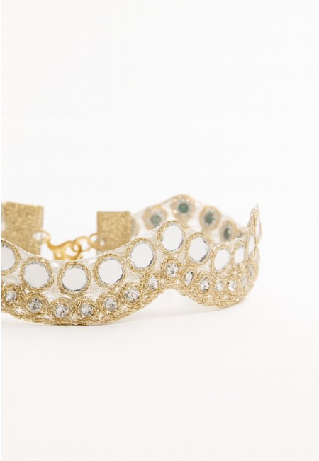 Choker dorado con espejos circulares | Bluwer