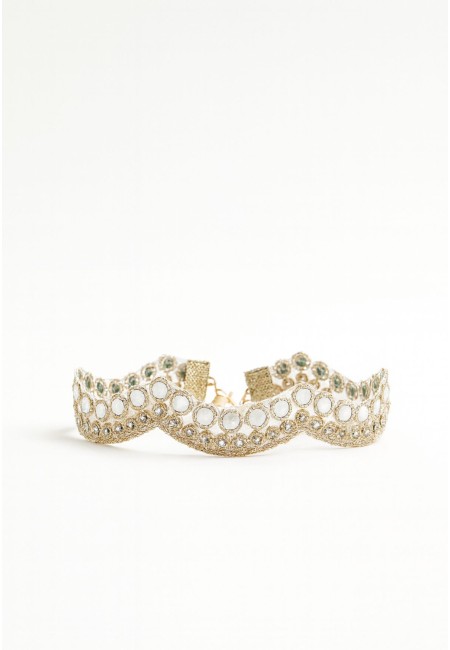 Choker dorado con espejos circulares | Bluwer