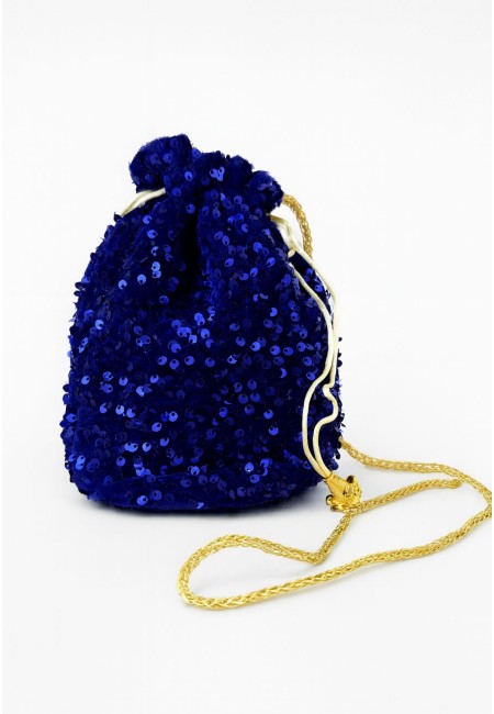 Bombonera azul marino de lentejuelas | Bolso de fiesta Bluwer