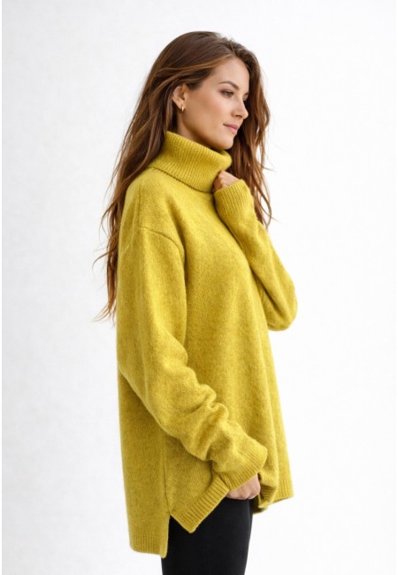 Jersey verde pistacho mujer oversize suave | Bluwer