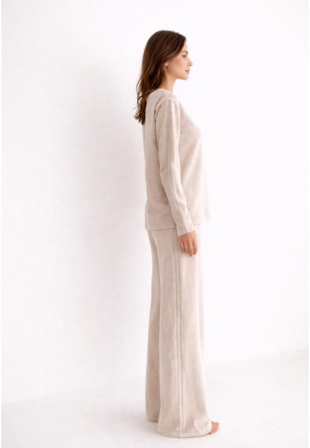 Conjunto de punto suave crudo con detalle trenzado | Bluwer 2