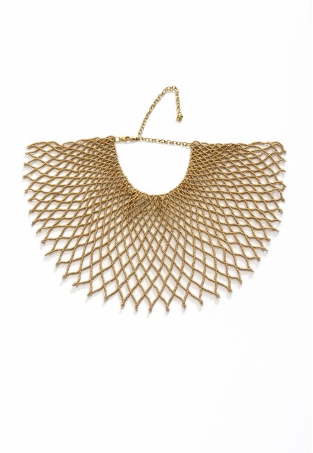 Collar de abalorios oro viejo artesanal | Bluwer 2