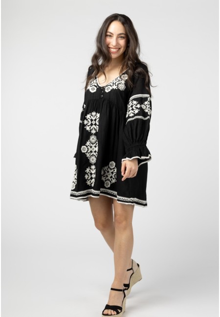 Vestido boho bordado a mano 2