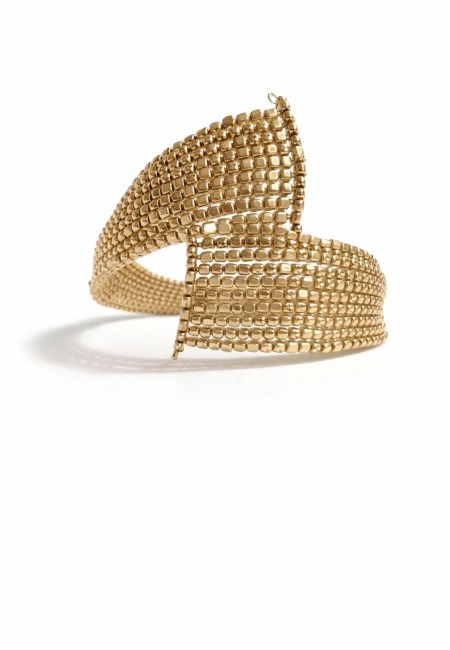 Choker plateado de abalorios cuadrados ajustable