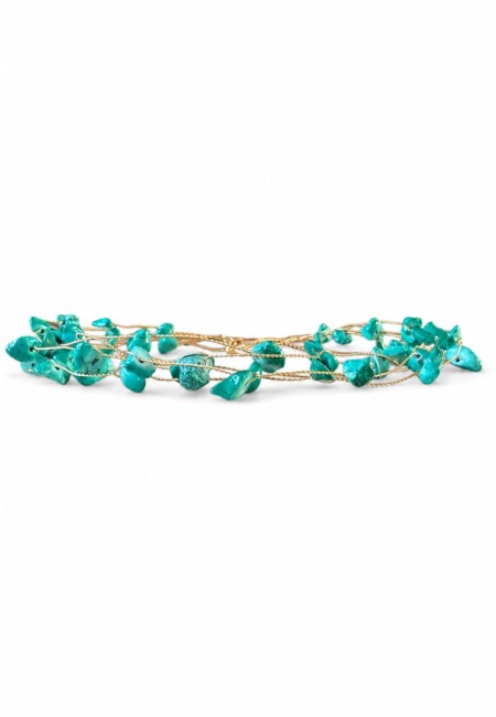 Choker de piedras naturales naranja multicadena | Bluwer