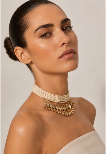collar blanco crudo