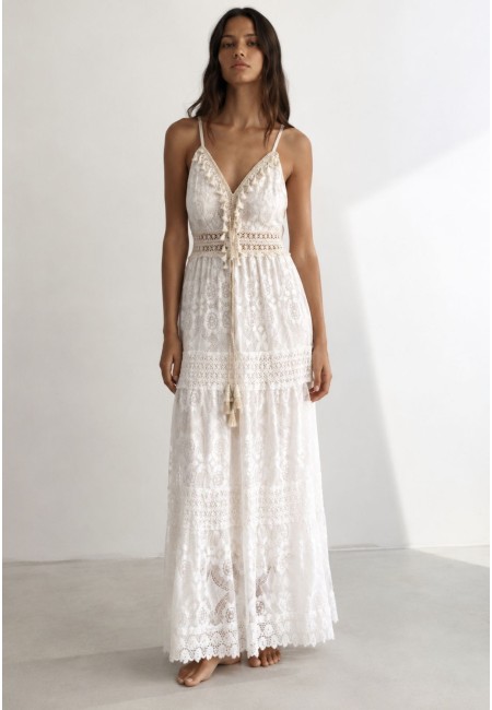 vestido blanco ibicenco largo