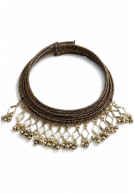 Choker marrón chocolate con espejos | Bluwer 2