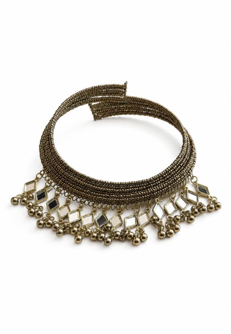 Choker marrón chocolate con espejos | Bluwer