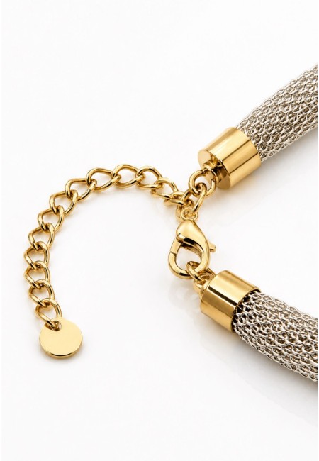 Collar dorado de malla de acero inoxidable | Bluwer