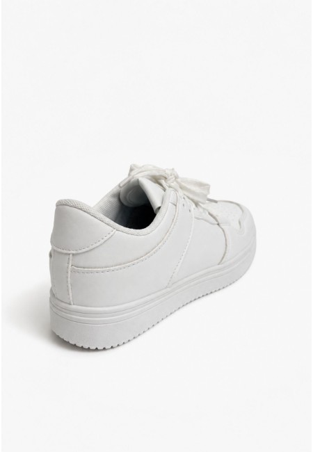 Zapatillas blancas deportivas mujer estilo casual | Bluwer