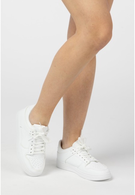 Zapatillas blancas deportivas mujer estilo casual | Bluwer