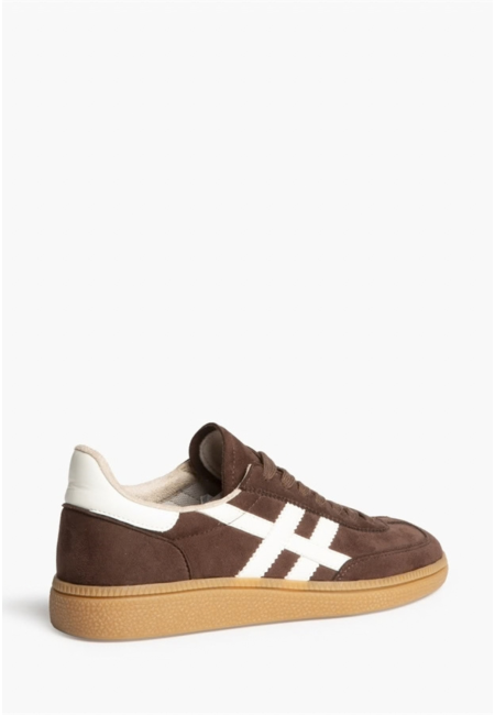 Zapatillas retro marrón chocolate para mujer | Bluwer