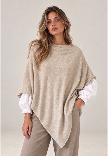 Capa de punto fino beige | Bluwer