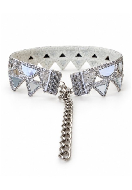 Choker plateado de espejos triangulares - producto alternativo