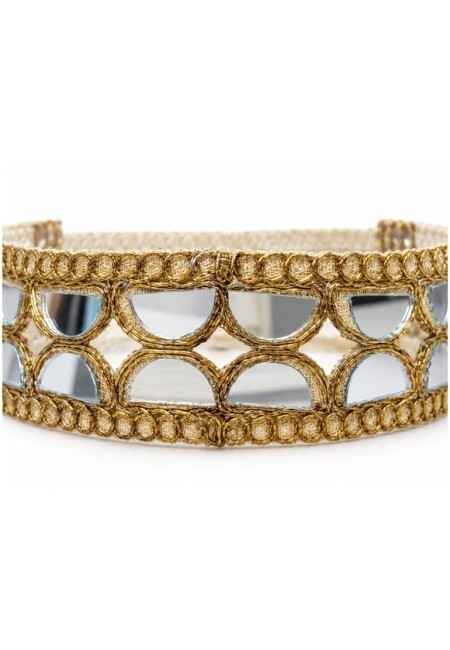 Choker dorado de espejos en semicírculos - producto extra