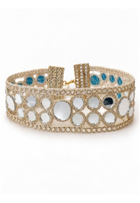 Choker de espejos circulares de distintos tamaños - producto frontal