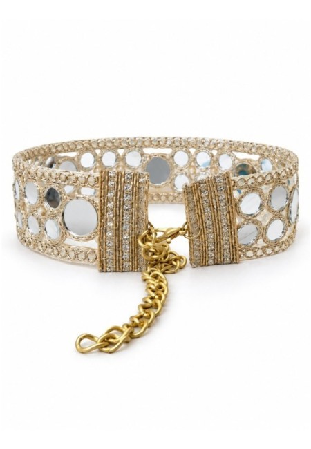 Choker de espejos circulares de distintos tamaños - producto otro angulo