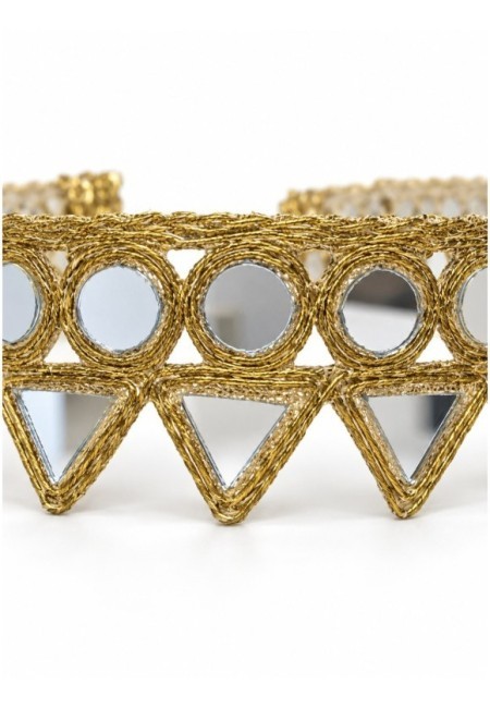 Choker dorado de triángulos de espejo - producto extra