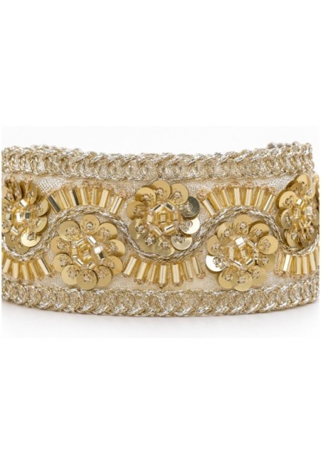 Choker de lentejuelas bordadas con motivos florales - producto extra
