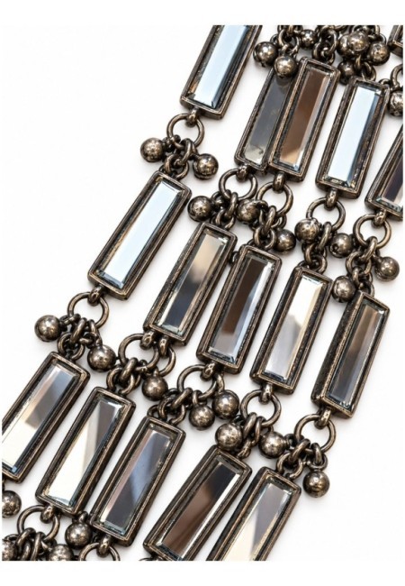 Choker reversible de espejos y latón envejecido - producto detalle