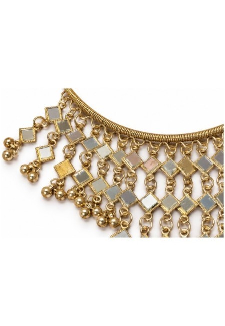 Collar de aro con espejitos de rombo en cascada - producto detalle