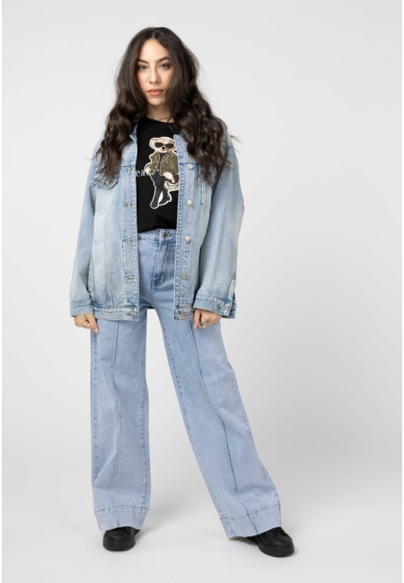 Chaqueta vaquera oversize desgastada – Rebel 2