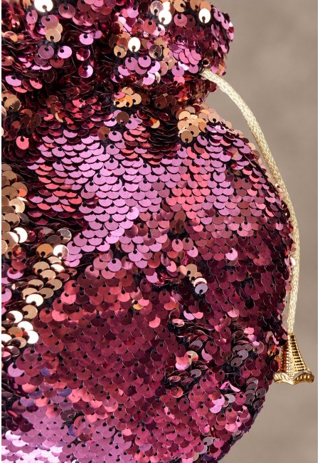Bombonera rosa de lentejuelas reversibles | Bluwer