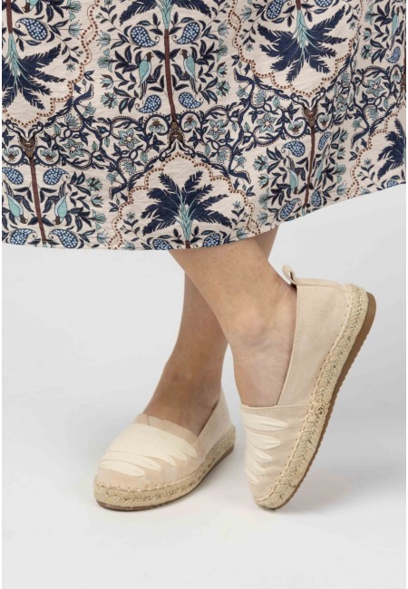 Alpargatas beige de yute con cintas | Bluwer 2