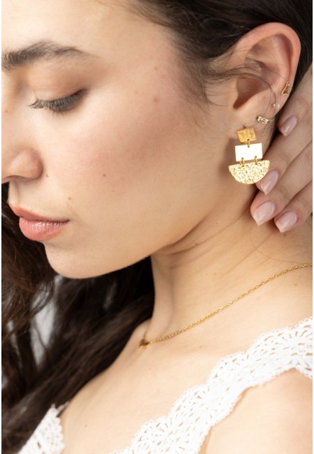 Pendientes geométricos dorados – Soleil