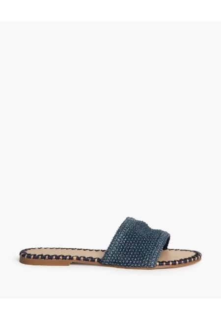 Sandalias planas de ganchillo beige | Bluwer