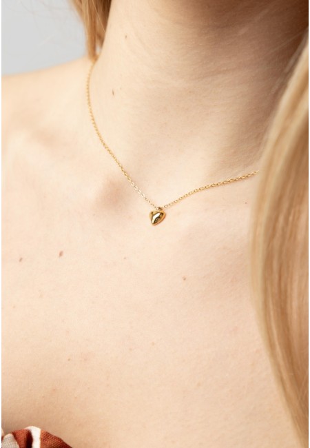 Collar dorado con colgante de corazón | Bluwer