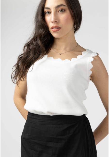 Top blanco punto ondas – Wave