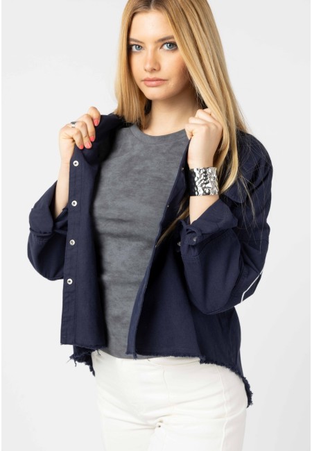 Camiseta gris fruncida manga corta | Bluwer