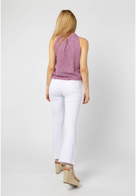 Pantalón vaquero blanco acampanado | Bluwer